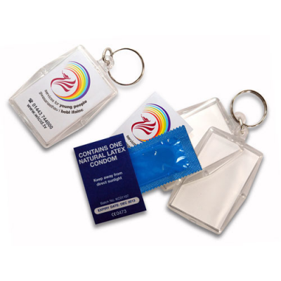 Image of Acrylic Condom Keyrings