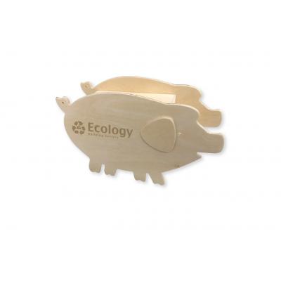 Image of Wooden Piggy Bank