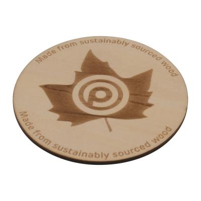 Image of Wooden Coaster (100mm Diameter: 3mm Thick)