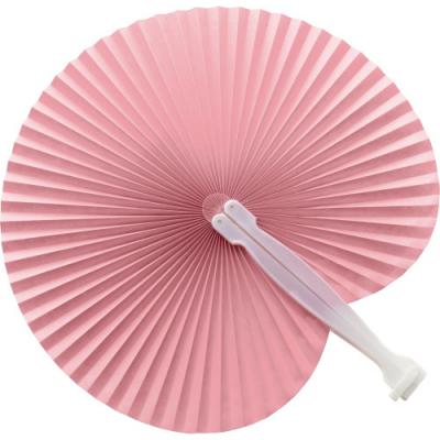 Image of Paper hand held fan with plastic handle