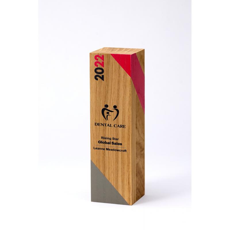 Image of 21cm x 6cm x 6cm Beech Square Column Award