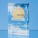 Image of 7.5cm x 12.5cm Optical Crystal Rectangle Award