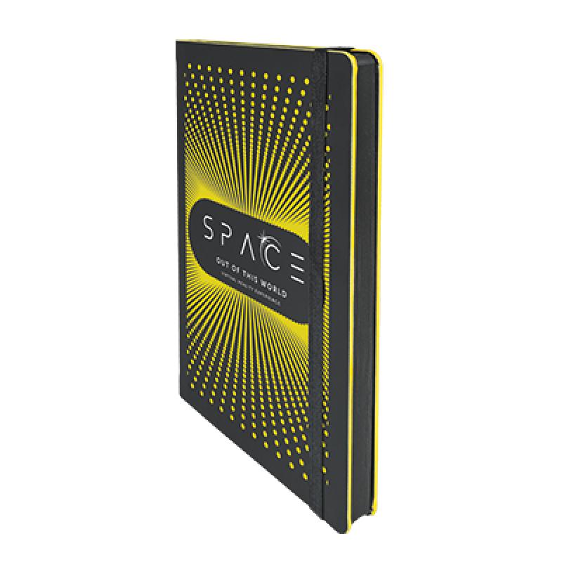 Image of Black Laser Medium Ruled Notebook
